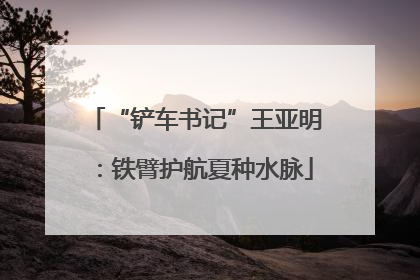 “铲车书记”王亚明：铁臂护航夏种水脉
